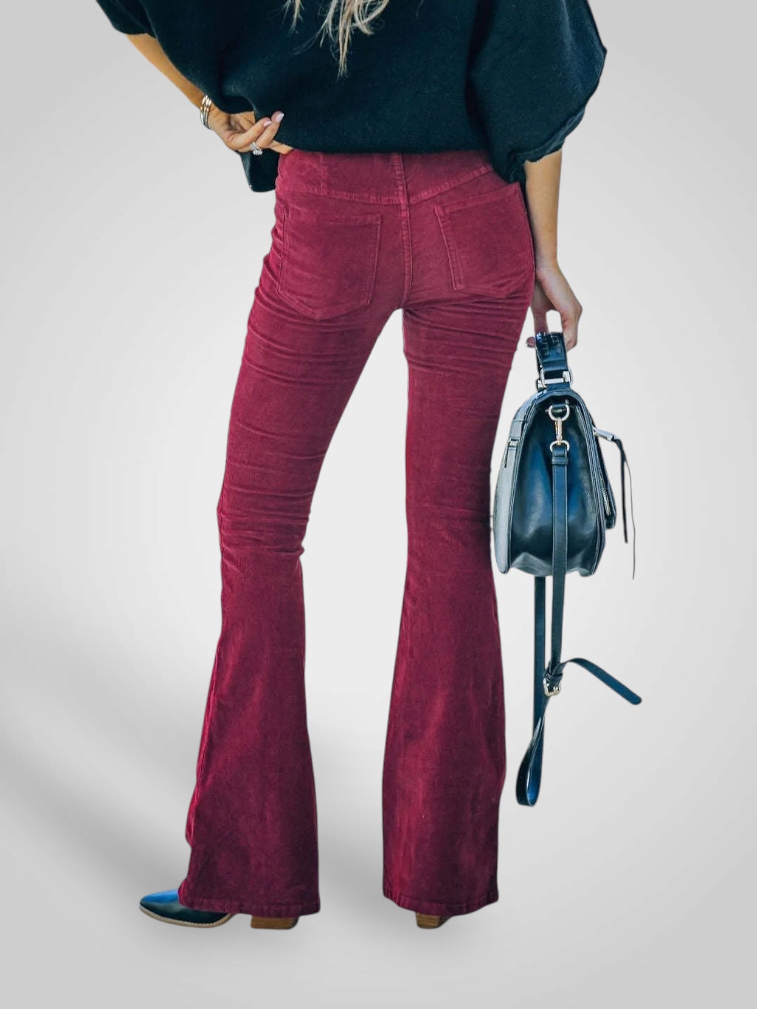 Neda | High-Waist Flare Pants - Stretch Fit