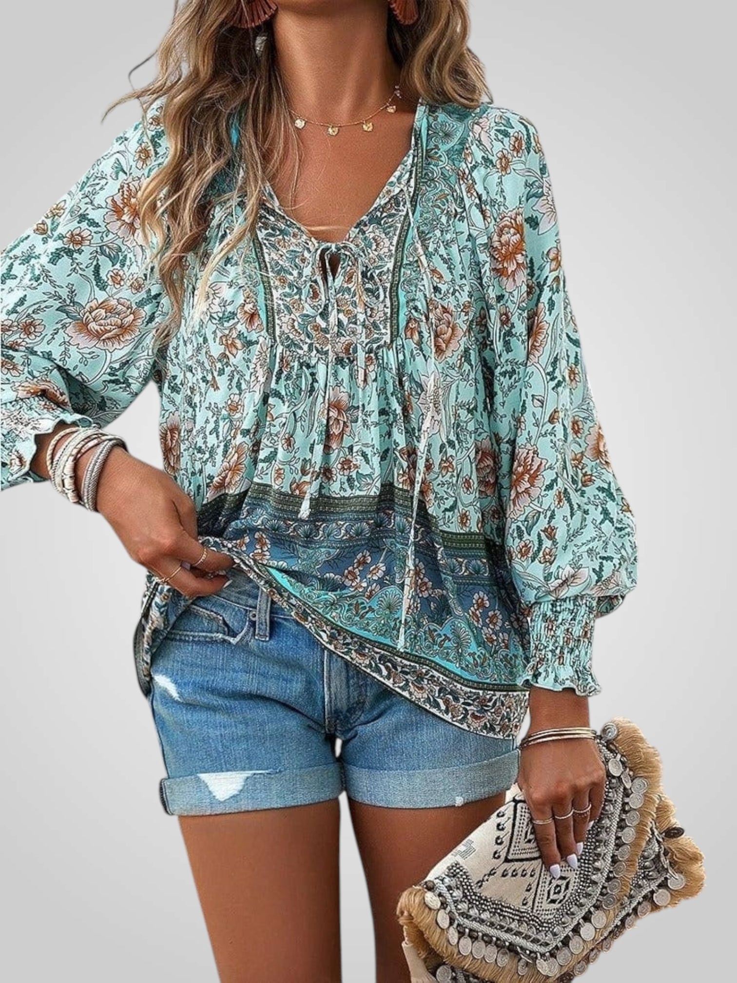 Hoya | Bohemian Floral Blouse
