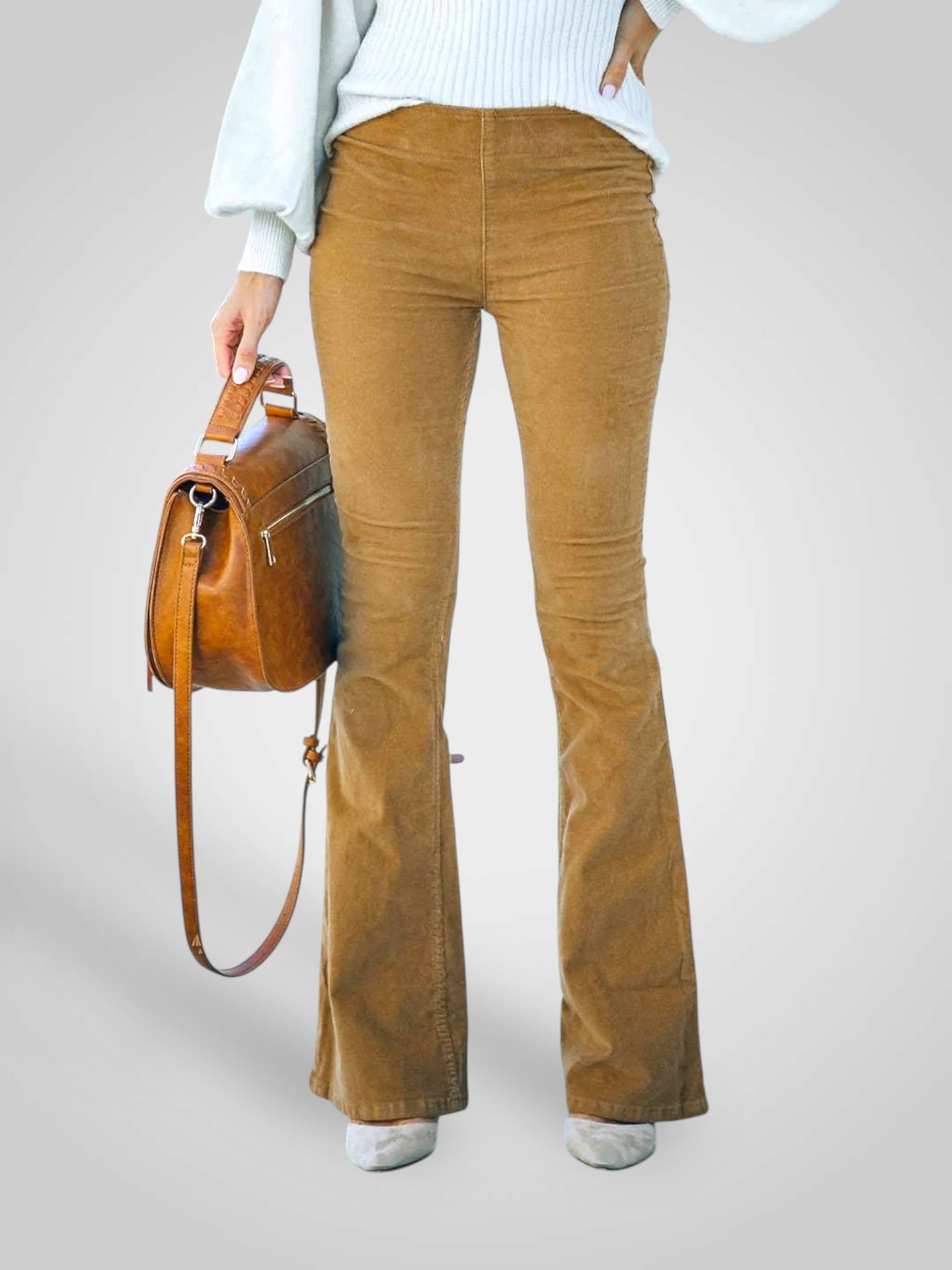 Neda | High-Waist Flare Pants - Stretch Fit