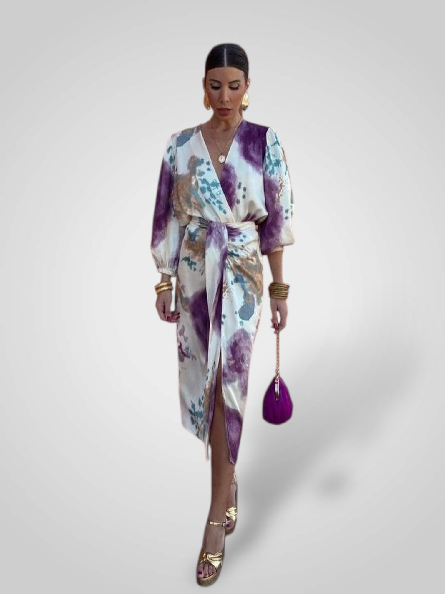 Bella | Women's Wrap Dress With Colorful Print
