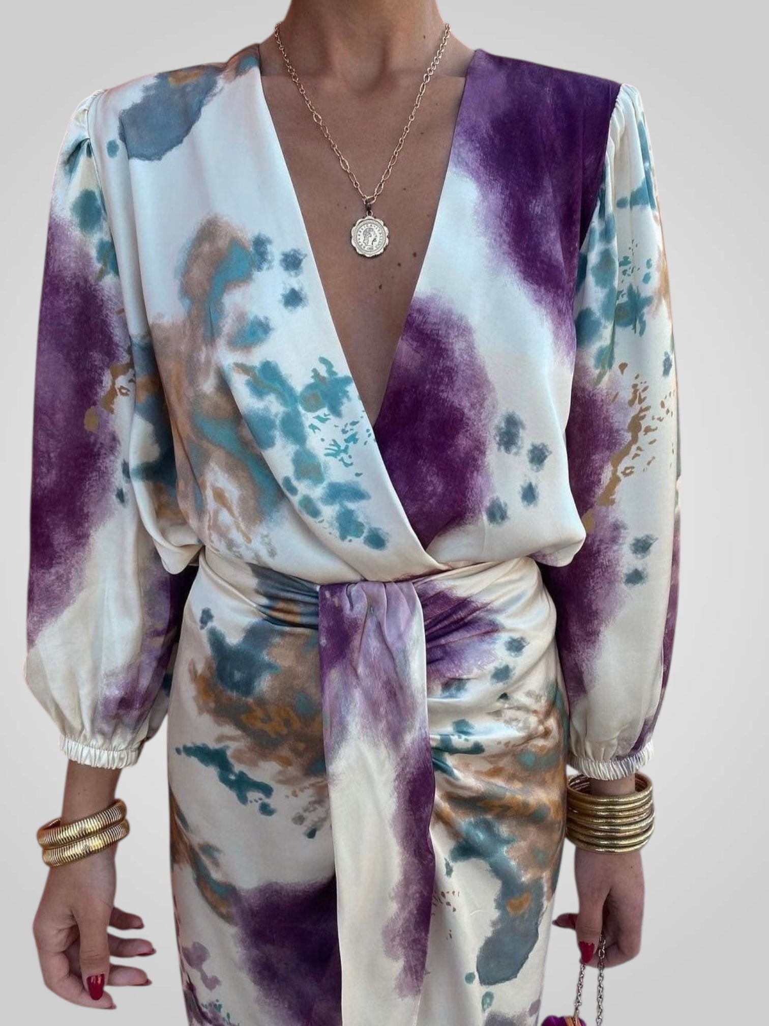 Bella | Women's Wrap Dress With Colorful Print