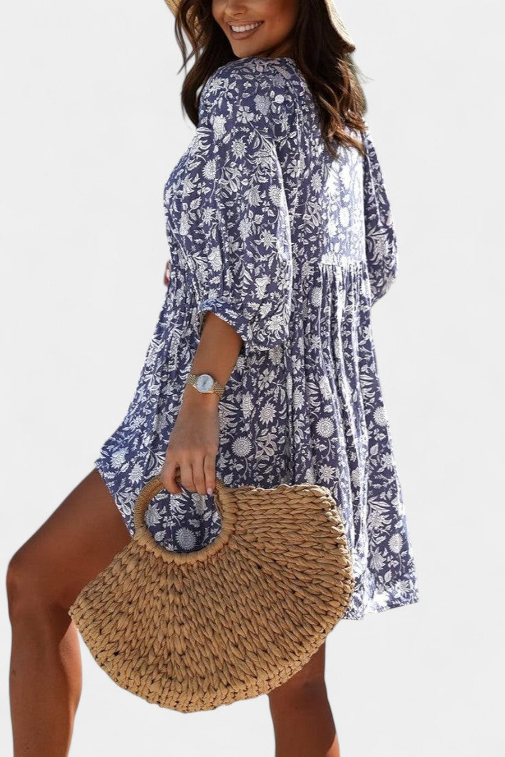 Daniela Φόρεμα Μίνι Boho Λουλουδάτο