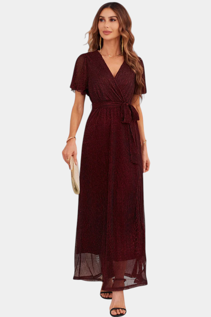 Esperanza Maxi Wrap φόρεμα με βολάν μανίκια